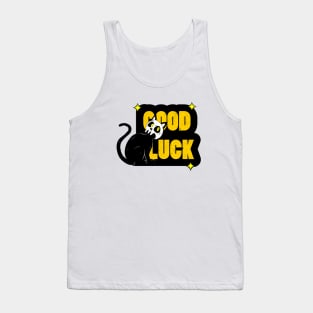 Skull black cat Tank Top